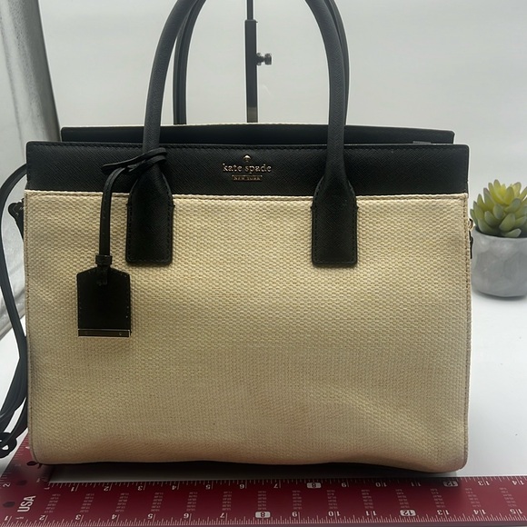 Kate Spade shoulder bag, yellow, and black includes dust bag - Picture 1 of 5
